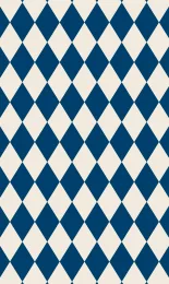 Classic Harlequin - Navy Cream Small