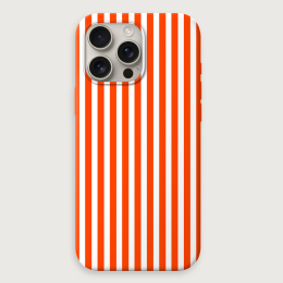 Vertical Lines - Orange White