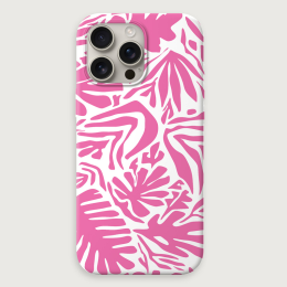 Leafy Solids - Light Pink White
