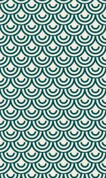 Classic Seigaiha - Teal Cream