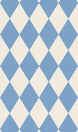 Classic Harlequin - Sky Cream