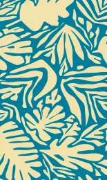 Cutout Leaf - Azure Contrast Rev