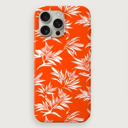 Tropical Floral 1 - Orange White