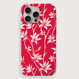 Tropical Floral 3 - Red White