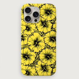 Tropical Floral 4 - Yellow Black