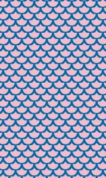 Classic Scallop - Cobalt Contrast Small