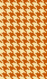 Classic Houndstooth - Tangerine Contrast