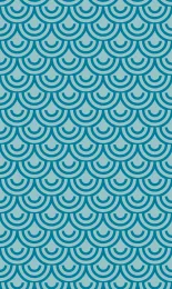 Classic Seigaiha - Azure Tonal