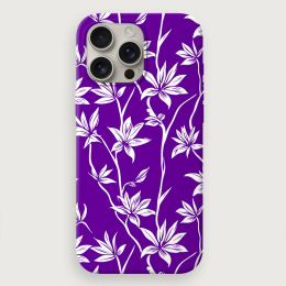 Tropical Floral 3 - Purple White