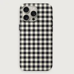 Gingham - Onyx Cream