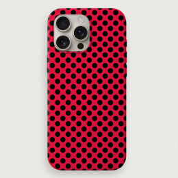 Polka Dots Big - Red Black