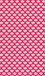 Classic Scallop - Poppy Contrast Small