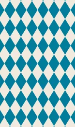Classic Harlequin - Azure Cream Small