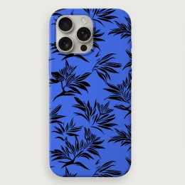 Tropical Floral 1 - Blue Black