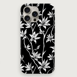 Tropical Floral 3 - Black White