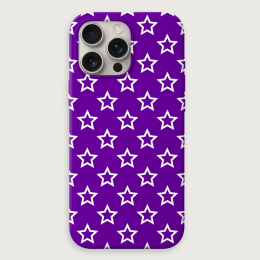 Stars Pattern Big - Purple White