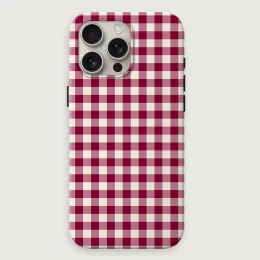 Gingham - Oxblood Cream Rev
