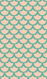 Classic Scallop - Seafoam Contrast