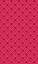 Classic Seigaiha - Poppy Tonal Rev