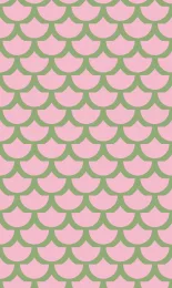 Classic Scallop - Sage Contrast