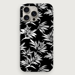 Tropical Floral 1 - Black White