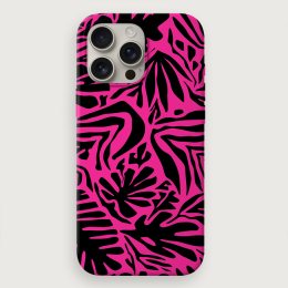 Leafy Solids - Pink Black