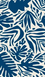 Cutout Leaf - Navy Cream