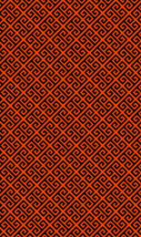 Greek Key - Orange Black