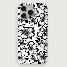 Tropical Floral 6 - White Black