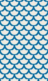 Classic Scallop - Cobalt Cream