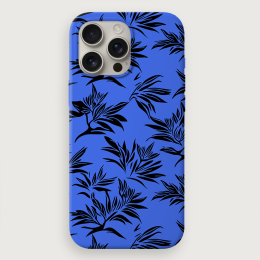 Tropical Floral 1 - Blue Black