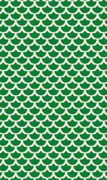 Classic Scallop - Emerald Cream Rev Small