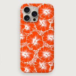 Tropical Floral 4 - Orange White
