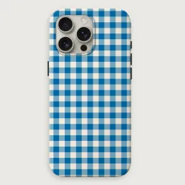 Gingham - Cobalt Cream Rev