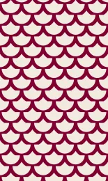 Classic Scallop - Oxblood Cream