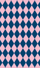 Classic Harlequin - Navy Contrast Small