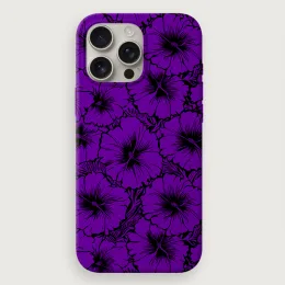 Tropical Floral 4 - Purple Black