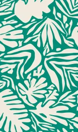 Cutout Leaf - Jade Cream Rev