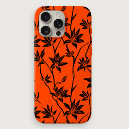 Tropical Floral 3 - Orange Black