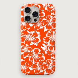 Tropical Floral 6 - Orange White