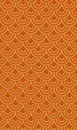 Classic Seigaiha - Tangerine Tonal Rev