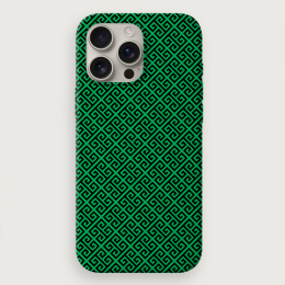 Greek Key - Green Black