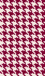 Classic Houndstooth - Oxblood Cream