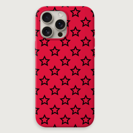 Stars Pattern Big - Red Black