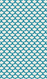 Classic Scallop - Azure Cream Small