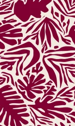 Cutout Leaf - Oxblood Cream