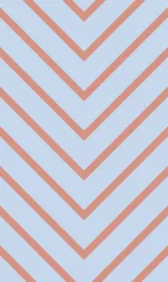 Chevron Three - Apricot Contrast Rev