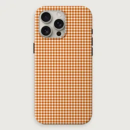 Gingham - Tangerine Cream Small