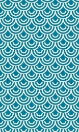 Classic Seigaiha - Azure Cream Rev