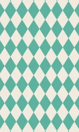 Classic Harlequin - Seafoam Cream Small